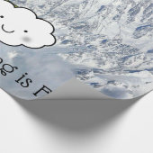 光沢のあるラッピング紙、ペンギンスキーはおもしろい ラッピングペーパー (角)