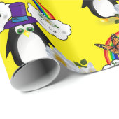 光沢のあるラッピング紙、ペンギンレインボーサンクラウド ラッピングペーパー (ロールコーナー)