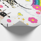 光沢のあるラッピング紙、レインボーブシズフラワーズスター ラッピングペーパー (角)