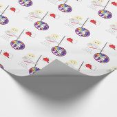 光沢のあるラッピング紙、宇宙飛行士キャットキッテン ラッピングペーパー (角)