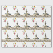 光沢のあるラッピング紙、水噴鳥フローラ ラッピングペーパー (フラット)