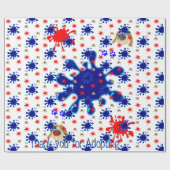 光沢のあるラッピング紙、犬を採用していただきありがとうございます ラッピングペーパー (フラット)