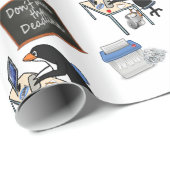 光沢のあるラッピング紙、締め切りペンギン事務所 ラッピングペーパー (ロールコーナー)