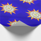 光沢のあるラッピング紙、黄色の星 ラッピングペーパー (角)