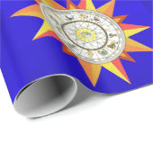 光沢のあるラッピング紙、黄色の星 ラッピングペーパー (ロールコーナー)