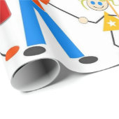 光沢のあるラッピング紙, Zoo Giraffe Monkey ラッピングペーパー (ロールコーナー)