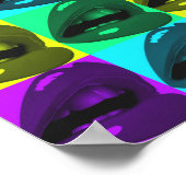 光沢のあるリップポップ・アートのアートポスター ポスター (角)