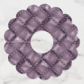 光沢のあるレザーテクスチャ ワイングラスタグ (裏面)