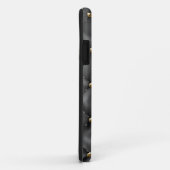 光沢のあるレザーテクスチャ(金ゴールド真珠) Case-Mate iPhoneケース (裏面/右)