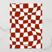 光沢のあるレトロタイポグラフィGroovyクリスマスフォト 箔シーズンカード (裏面)