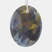 光沢のある三角形のヴィンテージ、ダイヤモンドテクスチャ。 ガラスオーナメント (正面右)