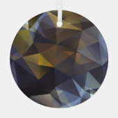 光沢のある三角形のヴィンテージ、ダイヤモンドテクスチャ。 ガラスオーナメント (裏面)