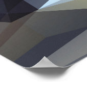 光沢のある三角形のヴィンテージ、ダイヤモンドテクスチャ。 ポスター (角)