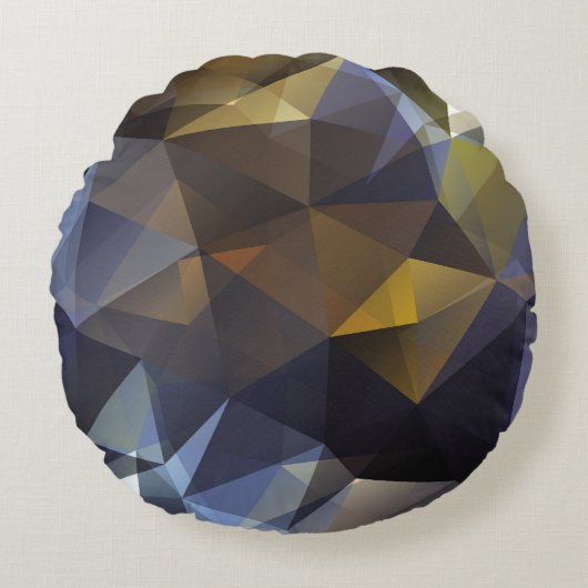 光沢のある三角形のヴィンテージ、ダイヤモンドテクスチャ。 ラウンドクッション (正面)