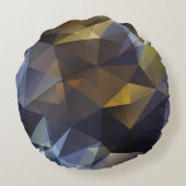 光沢のある三角形のヴィンテージ、ダイヤモンドテクスチャ。 ラウンドクッション (裏面)