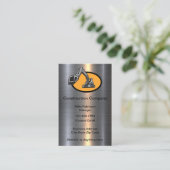 光沢のある上品な建設名刺 名刺 (スタンド正面)