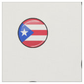 光沢のある丸プエルト州旗 ファブリック (クローズアップ)