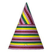 光沢のある仕上げの赤とオレンジのラッピング紙 パーティーハット (左)