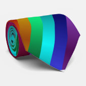 光沢のある光沢がある虹のストライプのタイ ネクタイ (ロール)