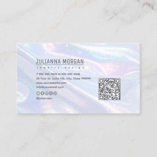 光沢のある光沢のある抽象芸術ID1147 名刺 (裏面)