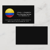 光沢のある円形のアメリカの旗 名刺 (正面/裏面)