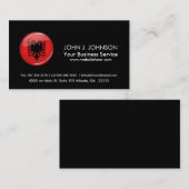 光沢のある円形のアルバニアの旗 名刺 (正面/裏面)