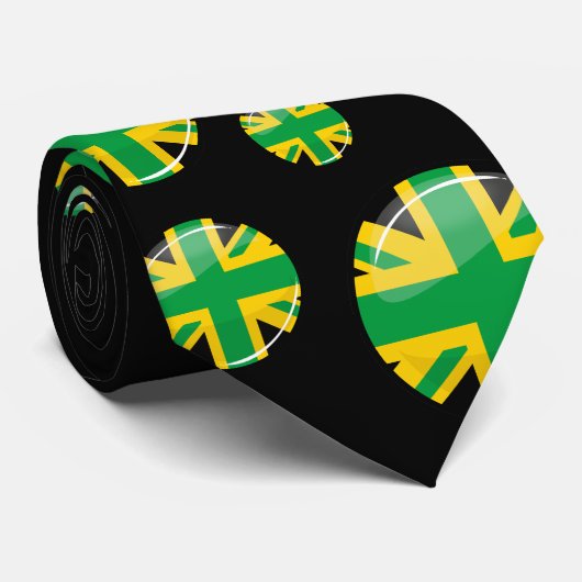 光沢のある円形のジャマイカのイギリスの旗 ネクタイ (ロール)