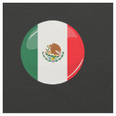 光沢のある円形のメキシコ旗 ファブリック (クローズアップ)
