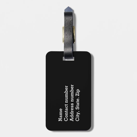 光沢のある円形の南アフリカの旗 ラゲッジタグ (裏面縦)