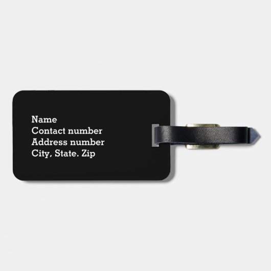 光沢のある円形の南アフリカの旗 ラゲッジタグ (裏面横)