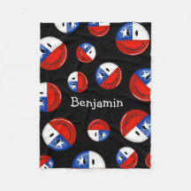 光沢のある円形の微笑のチリの旗