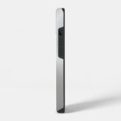 光沢のある円形の研磨金属テクスチャ iPhoneケース (左側面)