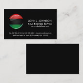 光沢のある円形の鍋アフリカの旗 名刺 (正面/裏面)