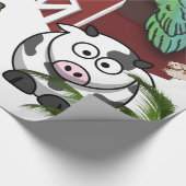 光沢のある包み紙、チキンバード牛 ラッピングペーパー (角)