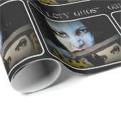 光沢のある包装紙の「ギャラリー幽霊」の ラッピングペーパー (ロールコーナー)