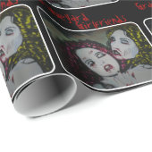 光沢のある包装紙の「墓地ガールフレンド」の ラッピングペーパー (ロールコーナー)