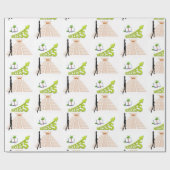 光沢のある包装紙女性の成功 ラッピングペーパー (フラット)