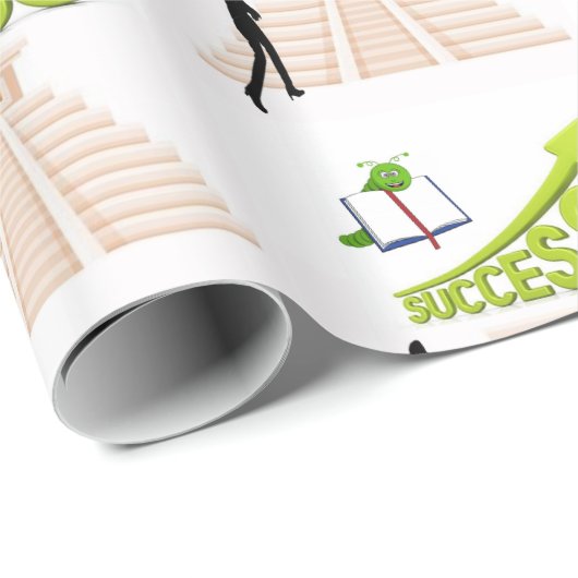 光沢のある包装紙女性の成功 ラッピングペーパー (ロールコーナー)