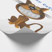 光沢のある包装紙、コーヒーキャットの前 ラッピングペーパー (角)