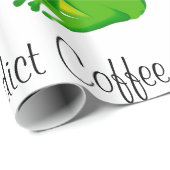 光沢のある包装紙、コーヒー依存的なカエル豆 ラッピングペーパー (ロールコーナー)