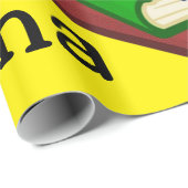 光沢のある包装紙、ブックワームのブックビーイエロー ラッピングペーパー (ロールコーナー)