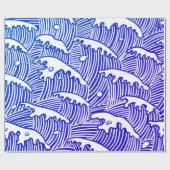 光沢のある包装紙、30"はx 6'日本語振ります ラッピングペーパー (フラット)