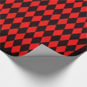 光沢のある包装紙、30" x 6'赤い道化師 ラッピングペーパー (角)