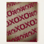 光沢のある唇気のあるそぶりをした プランナー手帳 (裏面)