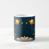 光沢のある宇宙飛行士テディ コーヒーマグカップ (中央)