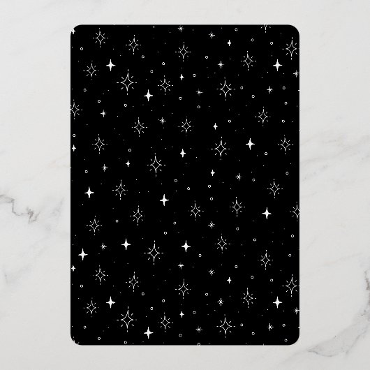 光沢のある小さなブハロウィーン男の子の赤ちゃんシャワー 箔招待状 (裏面)