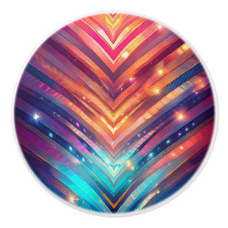 光沢のある山形 セラミックノブ