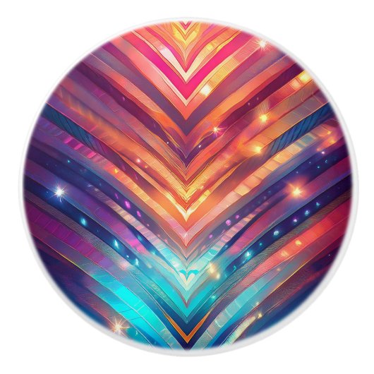 光沢のある山形 セラミックノブ (正面)