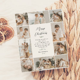 光沢のある常緑の思い出 | 10フォトクリスマス 箔シーズンカード