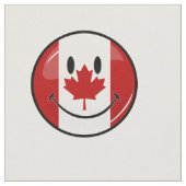 光沢のある微笑のカナダの旗 ファブリック (クローズアップ)